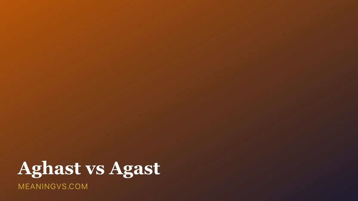 The words aghast and agast side by side, highlighting the correct silent gh