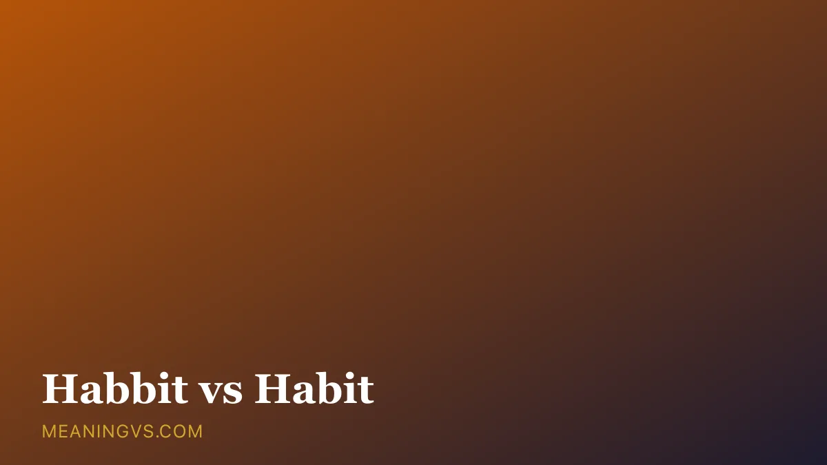 The correct spelling habit with one B beside the misspelling habbit with two B's, marked right and wrong
