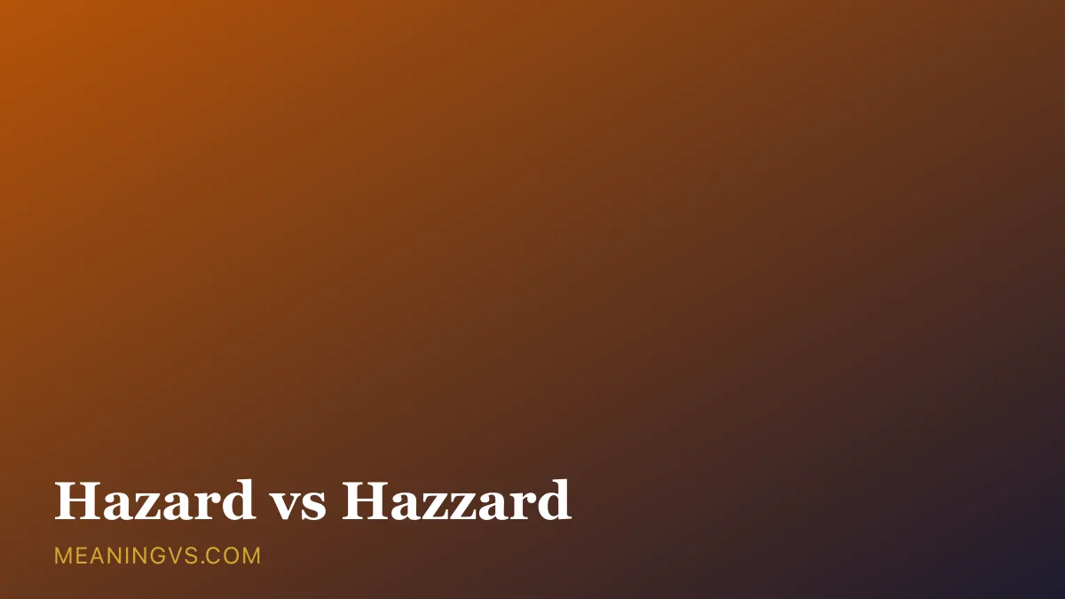 The words hazard and hazzard side by side, with hazard marked as the correct spelling