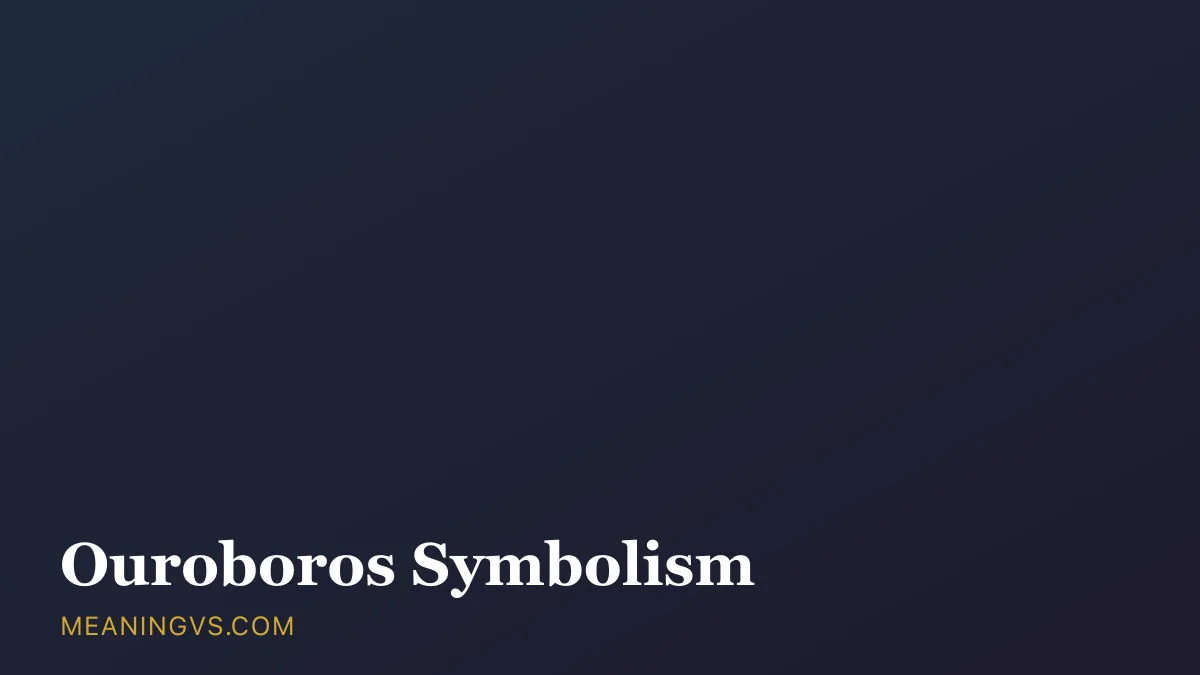 An ouroboros, a serpent curled into a circle eating its own tail, symbolizing eternity and the cycle of life