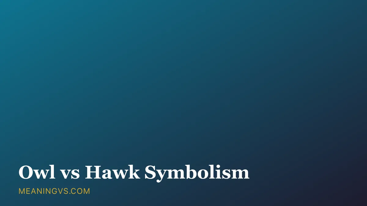 An owl in moonlight beside a hawk in bright daylight, contrasting nocturnal intuition with daytime vision and focus