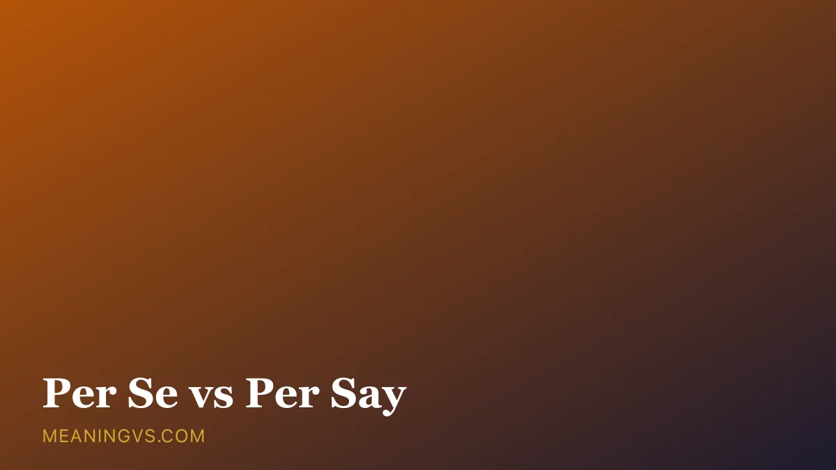 The phrases per se and per say side by side, with per se marked as the correct Latin spelling